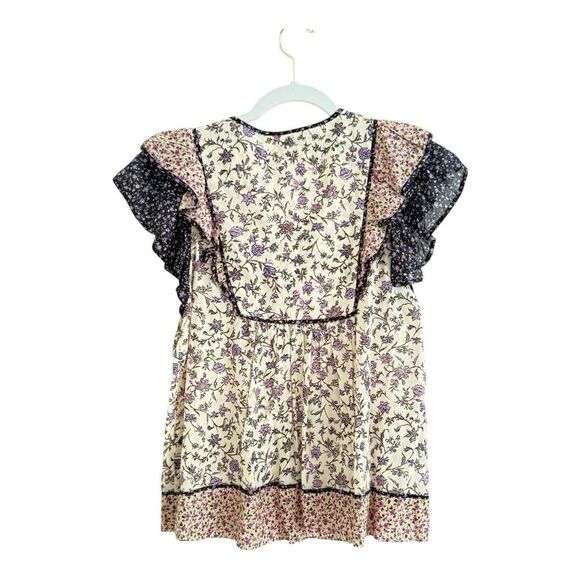 Ulla Johnson Cora Flutter Sleeve Top in Cream - Picture 3 of 5